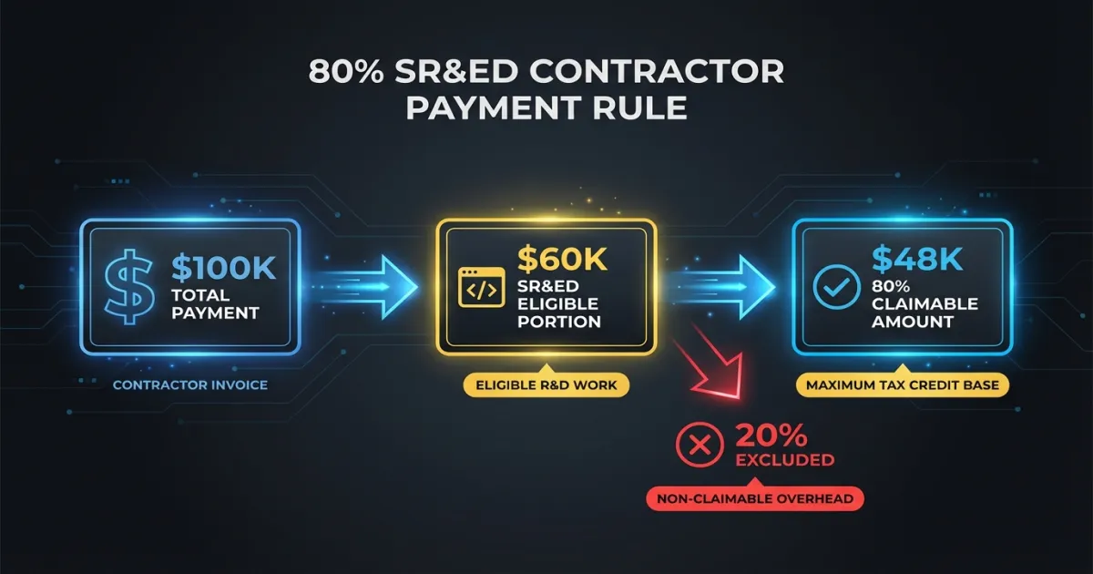 How the 80% rule applies to arm’s-length contractor payments for SR&ED claims